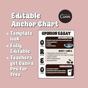 Oreo Opinion Writing Anchor Chart - Etsy