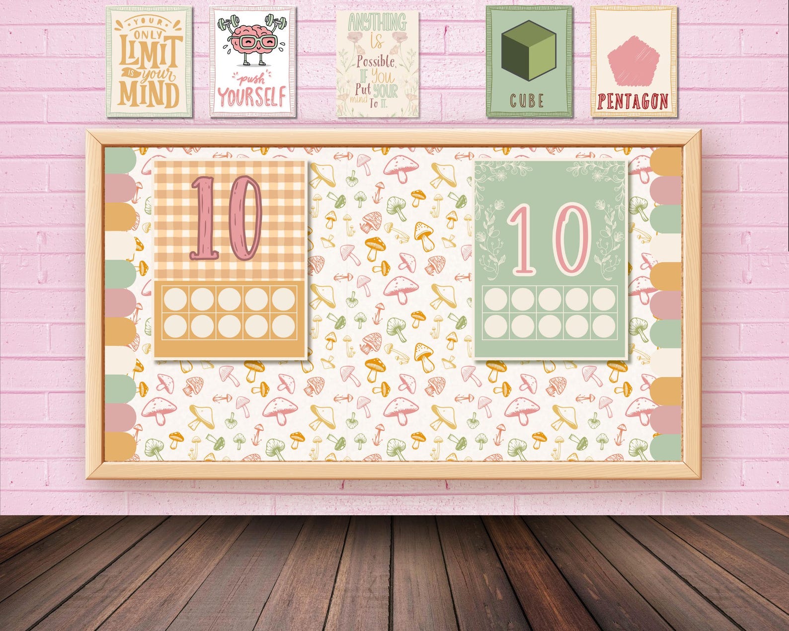 Cozy Classroom Decor Bundle, Cottagecore, Editable Canva Template for ...