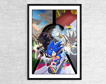 Sonic | Art du jeu | Art Déco | Imprimer | Affiche | Comique