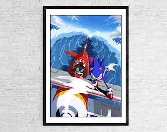 Sonic | Game Art | Art Deco | Print | Poster | Comic