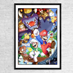 Mario / Game Art / Art Deco / Arte / Stampa / Poster / Fumetto