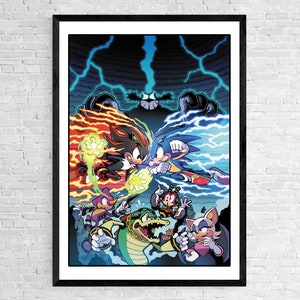 Sonic | Game Art | Art Deco | Print  | Poster | Comic