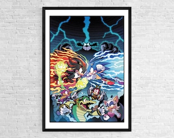 Sonic | Game Art | Art Deco | Print  | Poster | Comic