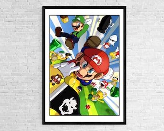 Mario | Art du jeu | Art Déco | Art | Imprimer | Affiche | Comique