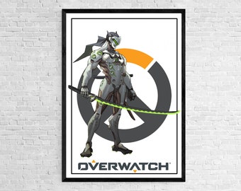 Genji | Original | Overwatch | Poster | Cover | Art | Print | Digital | Art Deco | Wall Art | Game Art