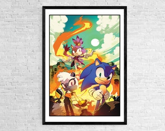 Sonic | Game Art | Art Deco | Poster | Comic