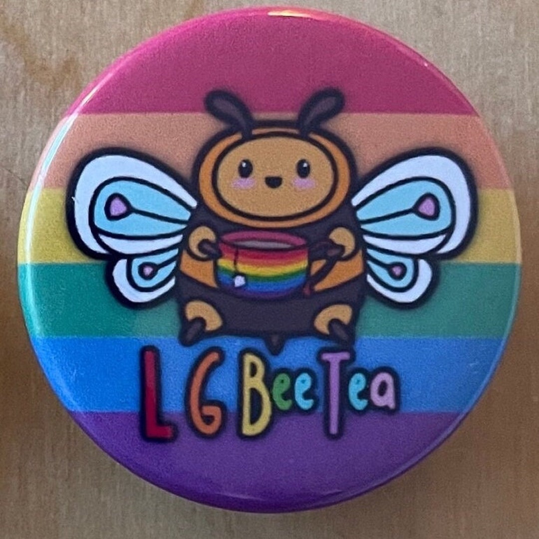 Bigay Insect LGBTQ Bee Any 6 Buttons / Magnet for 15.oo Bumblebee Pin Funny Tea ...