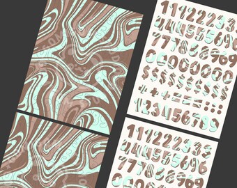 Numbers Mini Sticker Sheet | Journal Planner Bujo Polco Deco Scrapbook Stickers | Bullet Stickers | Kawaii Cute Stationery