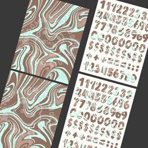 Zahlen Mini StickerBogen | Journal Planner Bujo Polco Deco Scrapbook Stickers | Bullet Stickers | Kawaii Niedliches Briefpapier