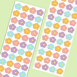 La Fleur ステッカーシート | ジャーナルプランナー Bujo Polco デコ スクラップブックステッカー | 箇条書きステッカー | かわいい文房具 | 花のステッカー