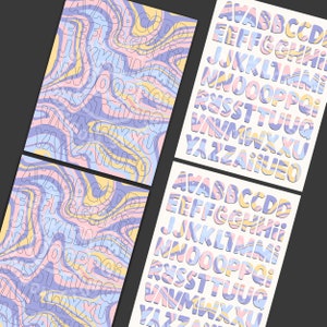 Alphabet Mini Sticker Sheet | Journal Planner Bujo Polco Deco Scrapbook Stickers | Bullet Stickers | Kawaii Cute Stationery