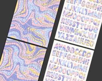 Alphabet Mini Sticker Sheet | Journal Planner Bujo Polco Deco Scrapbook Stickers | Bullet Stickers | Kawaii Cute Stationery