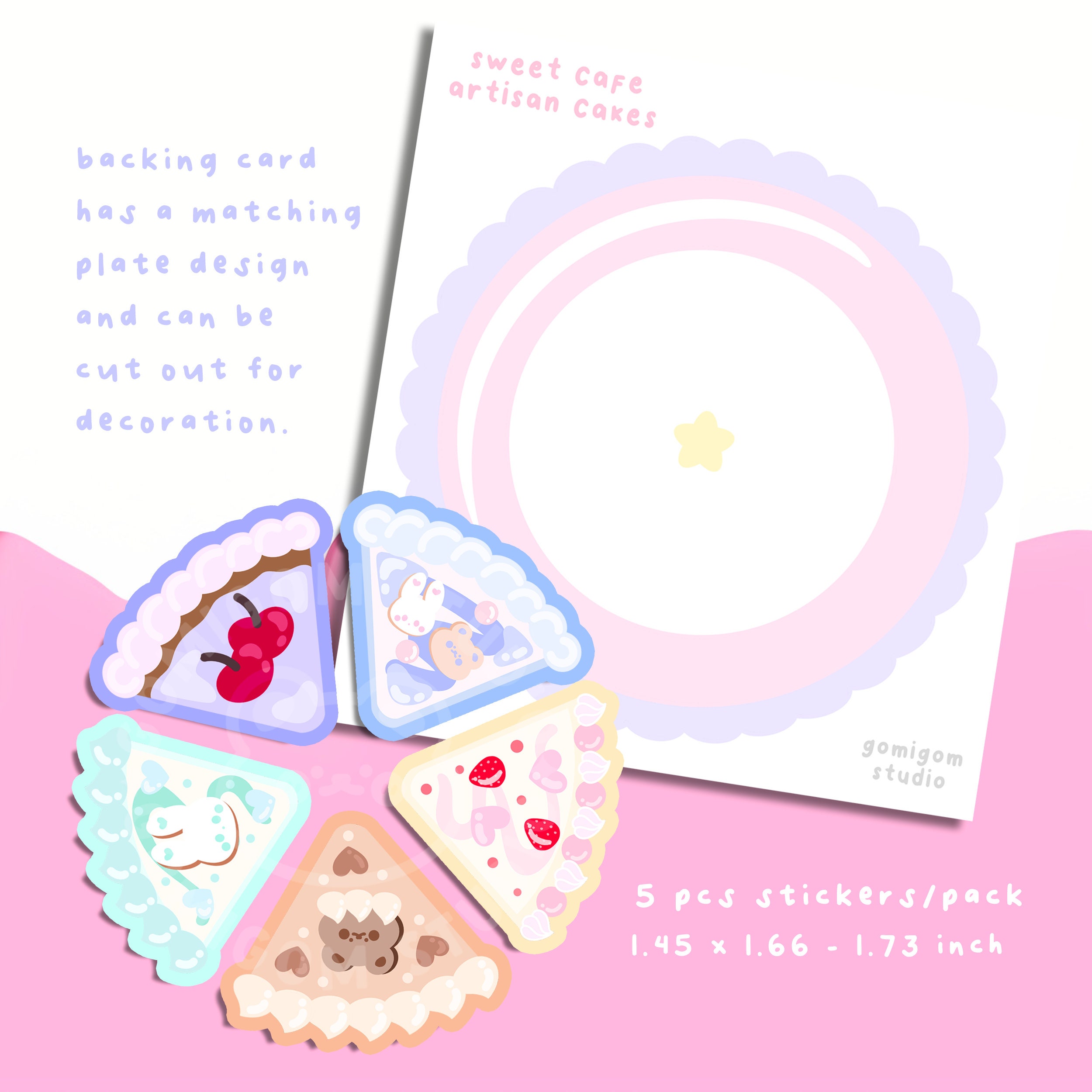 Artisan Cakes Sticker Pack Glossy Sticker Vinyl Sticker Cute Kawaii ...