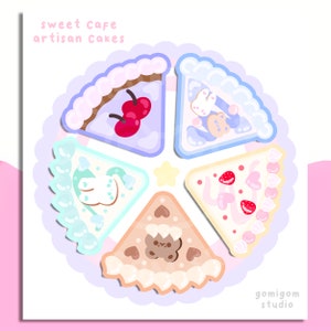 Artisan Cakes Sticker Pack | Glossy Sticker | Vinyl Sticker | Cute Kawaii Sticker | Cake Foodie Sticker | Computer Laptop Sticker
