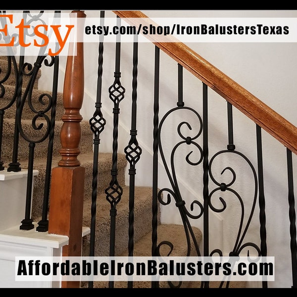 Iron Balusters - Iron Spindles - Iron Stair Parts - Parts for stairs - Stair Railing. Veteran Owned