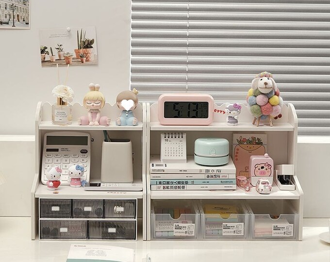 Doublelayer Desktop Shelf Stand Display Rack Multifunctional Etsy