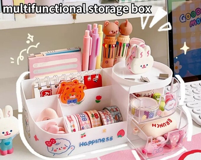 Cute Large Capacity Stationery Organizer Pen Holder Office Etsy