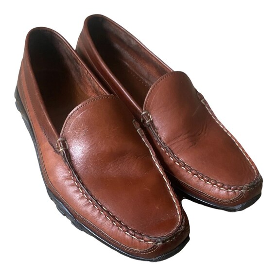 Allen Edmonds Boulder Brown Leather Driving Loafers Shoes Mens 9D