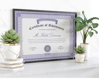 Editable Certificate Template | A4 Award Diploma (PSD, AI, Docx)