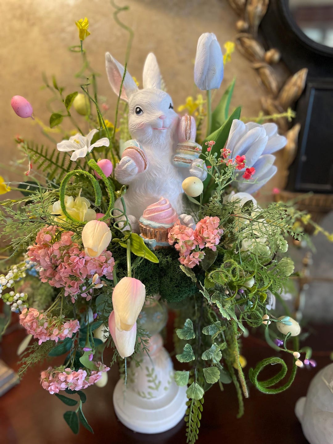 Bunny Candlestick Arrangements, Easter Centerpiece Bunny Candle Stick ...