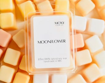 Moonflower Wax Melts for Warmer | Non Toxic Wax Melts | Snap Bar Wax Melts | Soy Wax Melts | Non Toxic Wax Fragrance | Vegan Wax Melts
