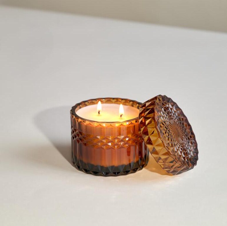 Amber Glass Candle