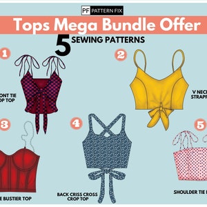 Patternfix 5 Tops Patterns Mega oferta de paquete