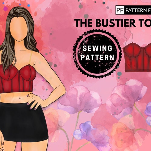 Bustier Top Pattern Digital PDF Sewing Pattern Corset Etsy