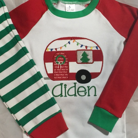 Christmas RV Camper Pajamas Camping Trailer Kids Toddler Baby Etsy