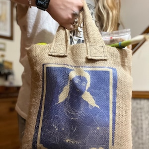 Handmade to order Hessian/Jute tote bags (Fully Customisable)