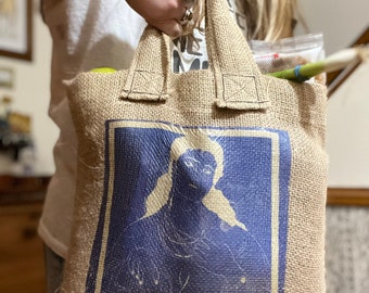 Handmade to order Hessian/Jute tote bags (Fully Customisable)