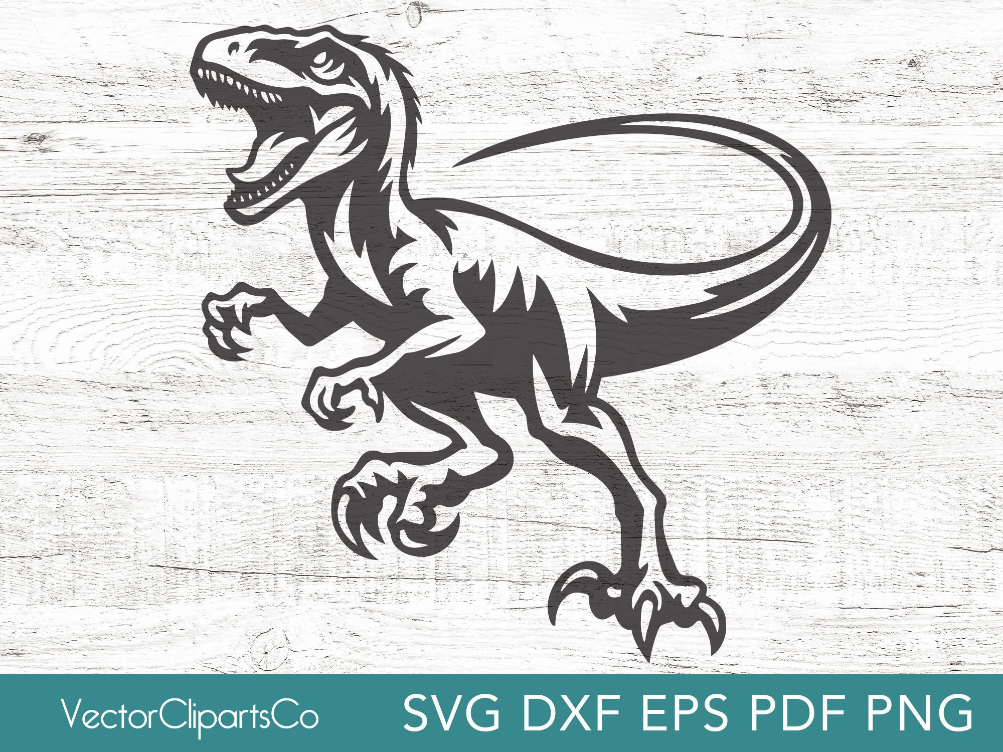 Angry Raptor SVG, Cool Aggressive Dinosaur Clipart, Vector Cut File ...