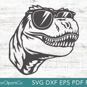 T-Rex SVG, T-Rex PNG, Dinosaur Clipart Vector Cut File, Tyrannosaurus Rex Commercial Use. Artwork for cutting, vinyl, sublimation and print.