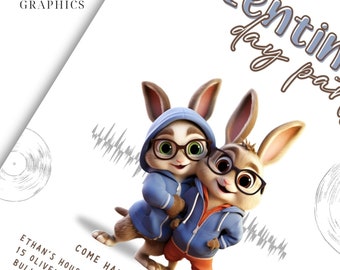 Palentines Invite Valentine’s Day kids party invitation template for boys girls Galentine's Day printable editable digital friends class