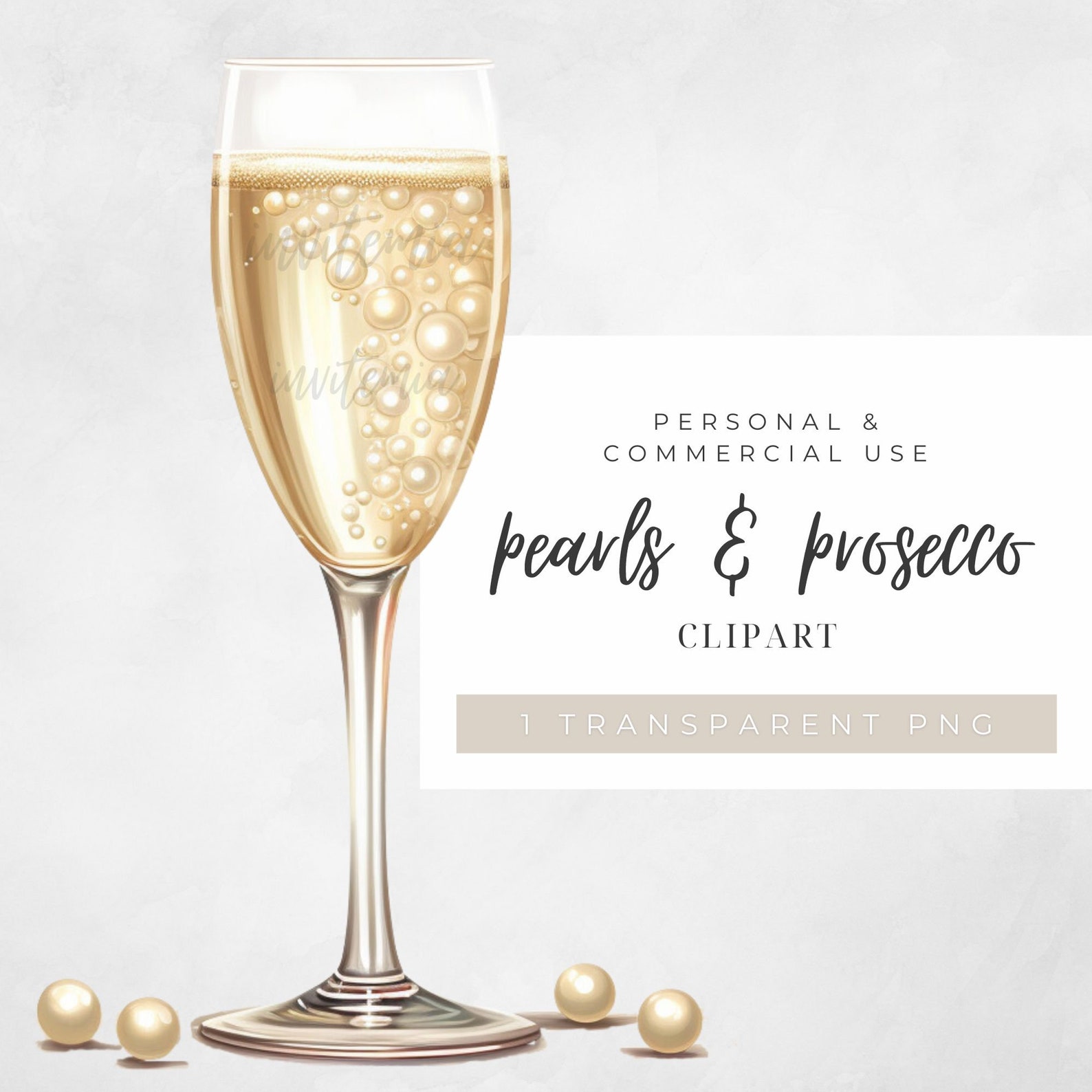 Pearls and Prosecco PNG Clipart, Prosecco Wine Glass Image, Pearls and