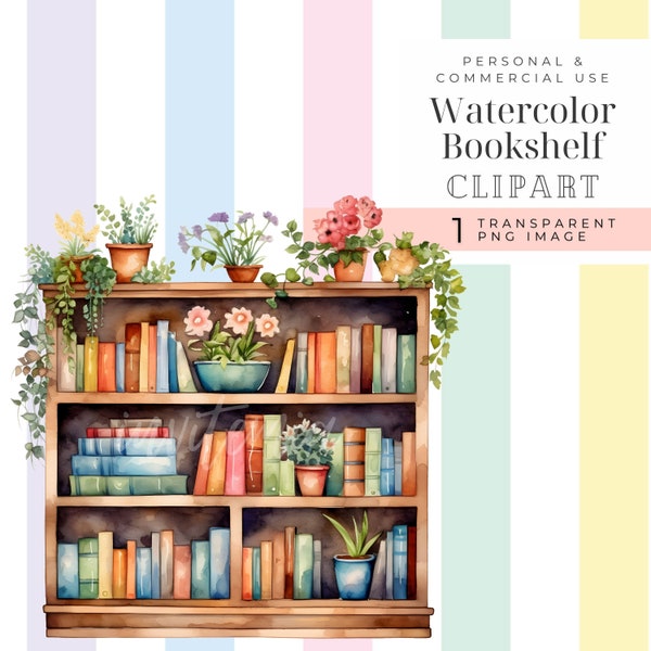 Bookshelf image, book border Clipart, watercolor winter reading bookshelves with flowers, stacked book club images, enchanted to meet you
