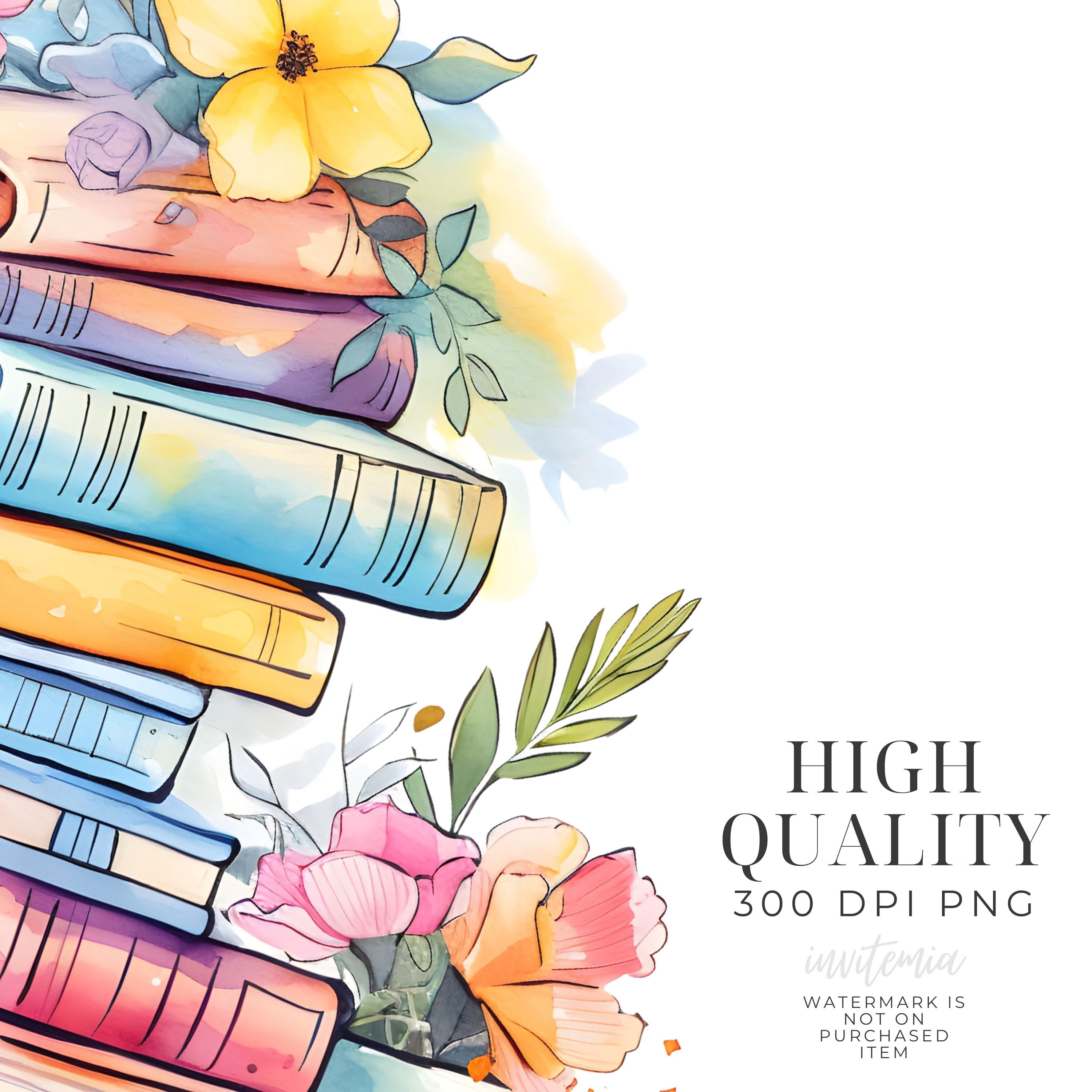 Next Chapter Border Book Border Clipart the Next Chapter Watercolor Flower Winter Reading ...