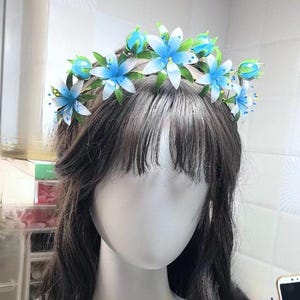 Silent Princess Flower Crown, Handmade Watercolor Coloring Cosplay Prop，Legend of Zelda Breath of the Wild