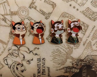 Disco Elysium Harrier Du Bois & Kim Kitsuragi Inspired Metal Pin Set - 3cm
