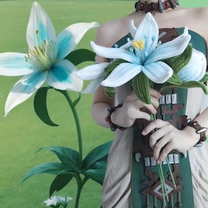 Silent Princess Flower, Handmade Plush Twist Bar Cosplay Prop，Legend of Zelda Breath of the Wild