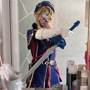 The Legend of Zelda Tears of the Kingdom Royal Guard Set Link Cosplay Costume, Breath of the Wild Royal Guard Uniform Cosplay Costume Set