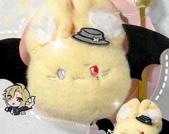 Zenless Zone Zero Hugo Vlad Ravenlock Plush | 10cm Handmade Fanmade Doll & Bunny Bat Companion | ZZZ Cute Collectible Gift|Pre-Order