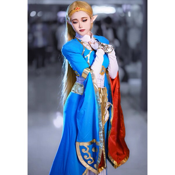 The Legend of Zelda: Breath of the Wild Royal Dress Princess Zelda Costume Cosplay Suit Tears of the Kingdom Women Halloween Costume Outfit