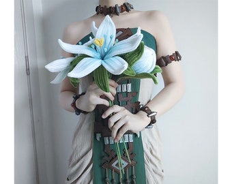 Fleur princesse silencieuse, accessoire de cosplay en peluche torsadé fait main, légende de Zelda Breath of the wild