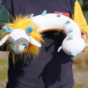 The Legend of Zelda Light Dragon Plush Neck Pillow, Tears of The Kingdom Adorable Neck Cushion, Stuffed Toys, Travel Pillow, Zelda Furret