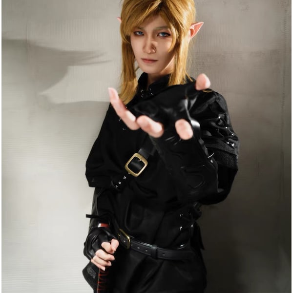 Déguisement The Legend of Zelda Larmes du royaume Dark Link, Breath of the Wild Black Link Cosplay