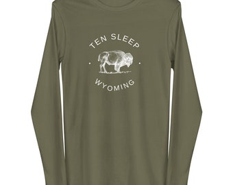 Ten Sleep Wyoming, Wyoming Long Sleeve Shirts, Long Sleeve Tee