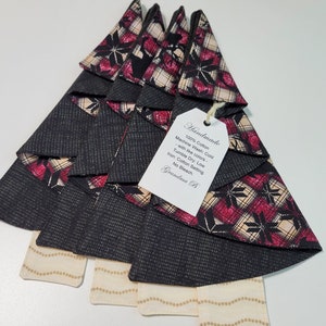 Cotton Christmas Napkins, Yuletide Napkins, Holiday Napkins, Christmas Tree Napkins, Reusable Holiday Napkins, Cloth Napkins