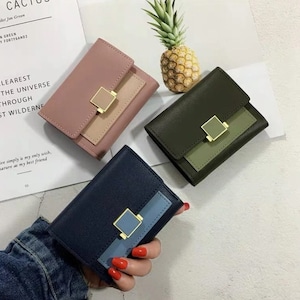 Women short Wallet/pink small wallet