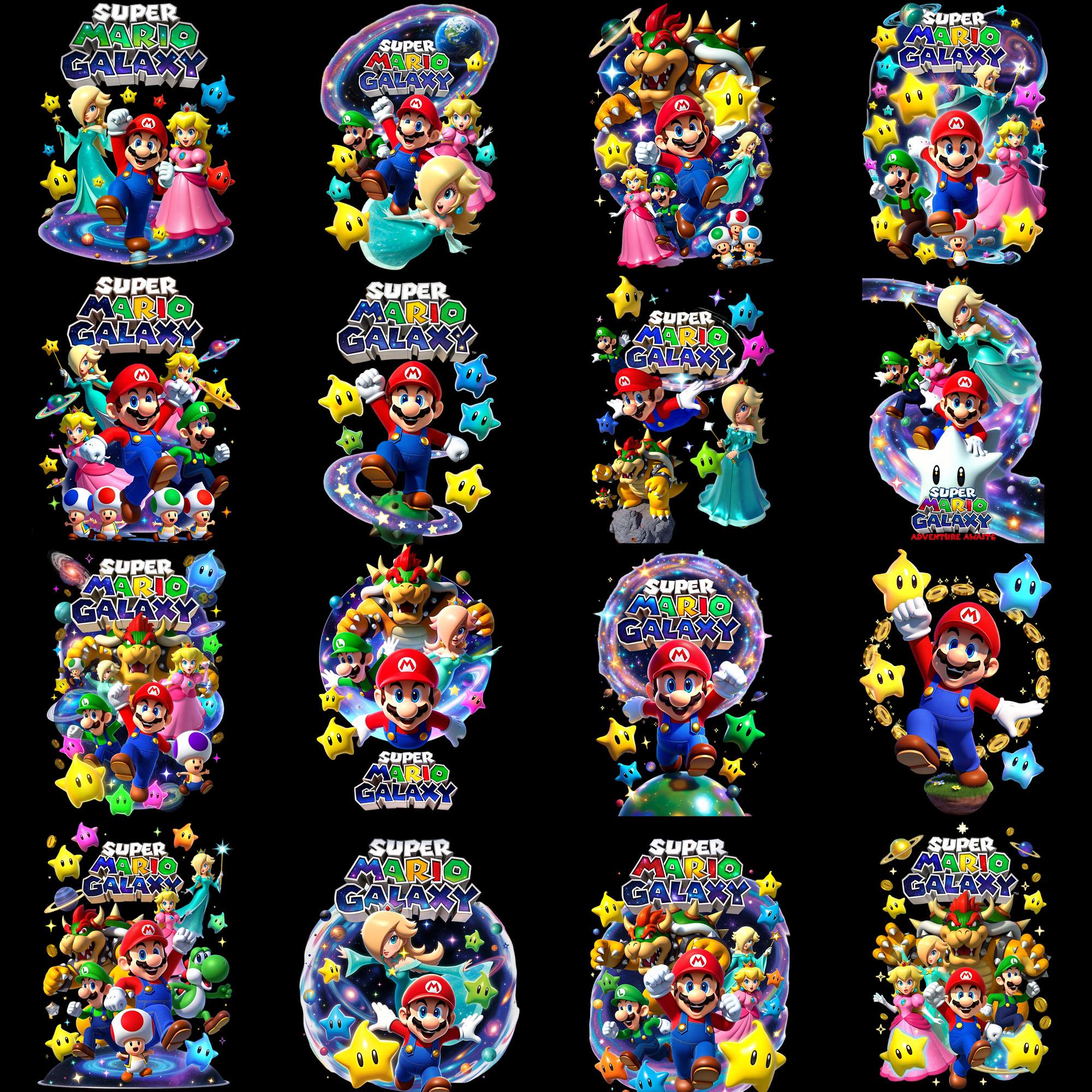STICKERS MARIO GALAXY Universel Pour Borne d'Arcade EUR 100,00